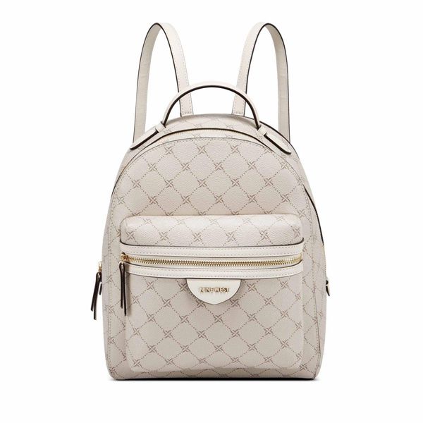 Nine West Channa White Backpack | South Africa 41Q05-0J07